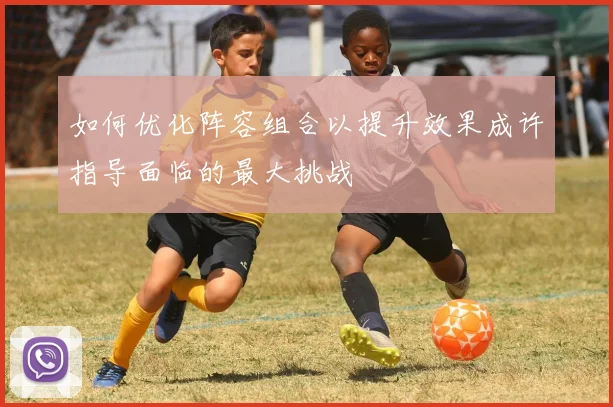 如何优化阵容组合以提升效果成许指导面临的最大挑战